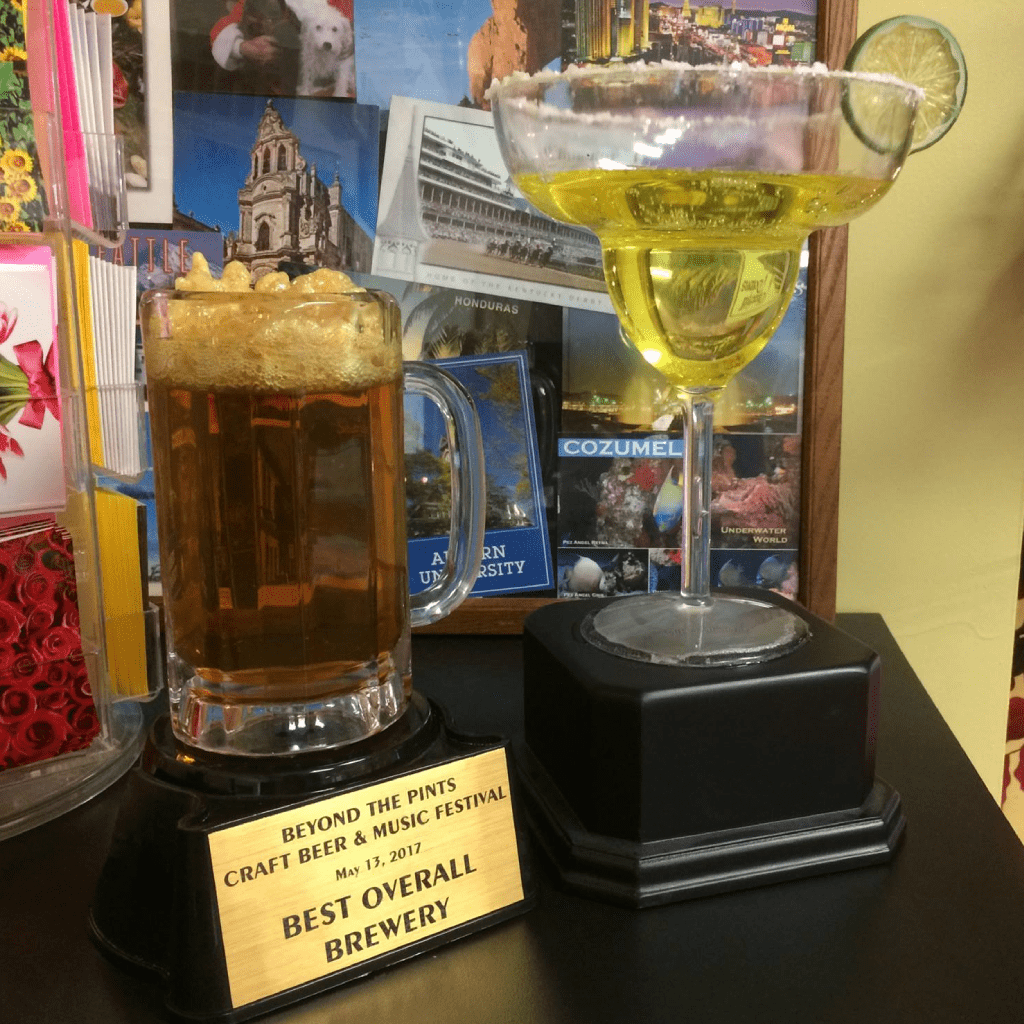 Beer and martini plastic trophy