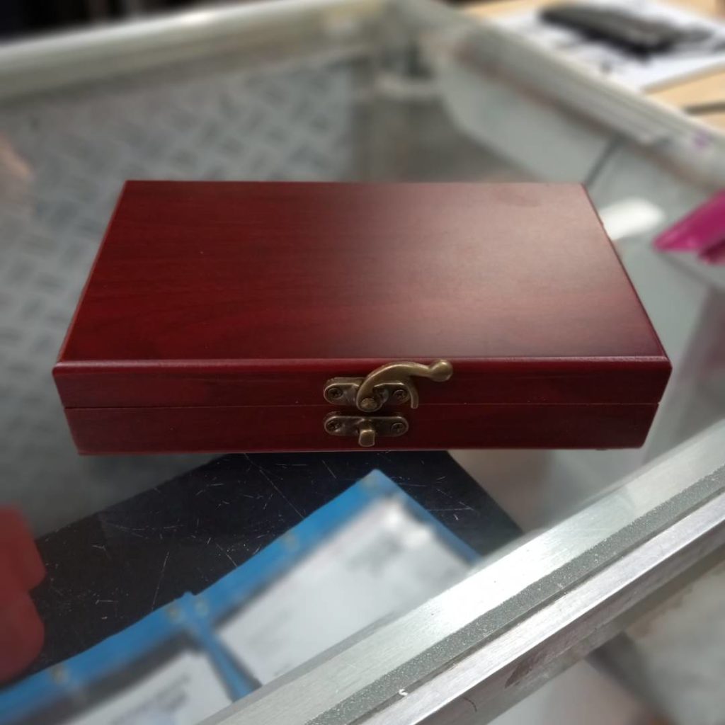 Red wooden box